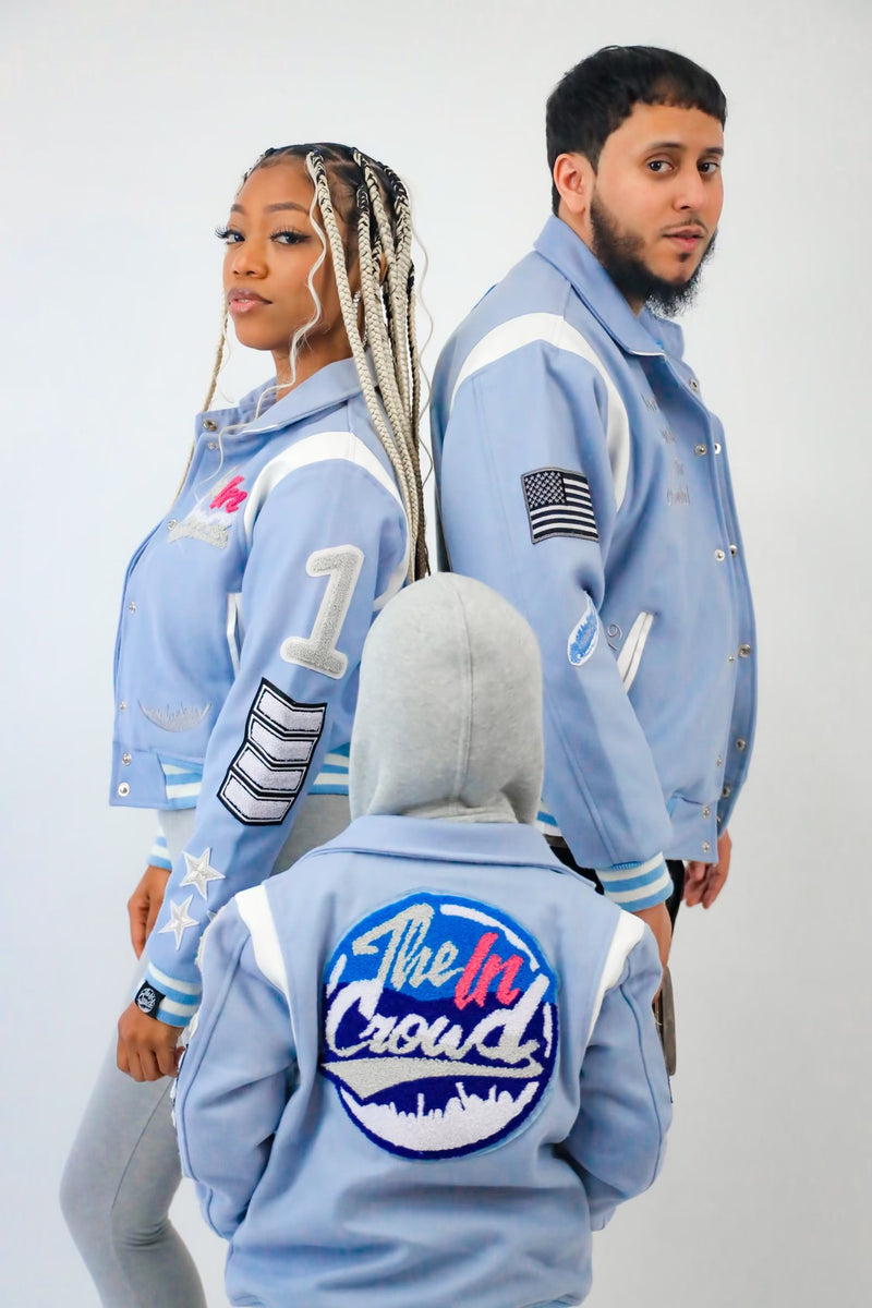 La Baby Blue Varsity Jacket