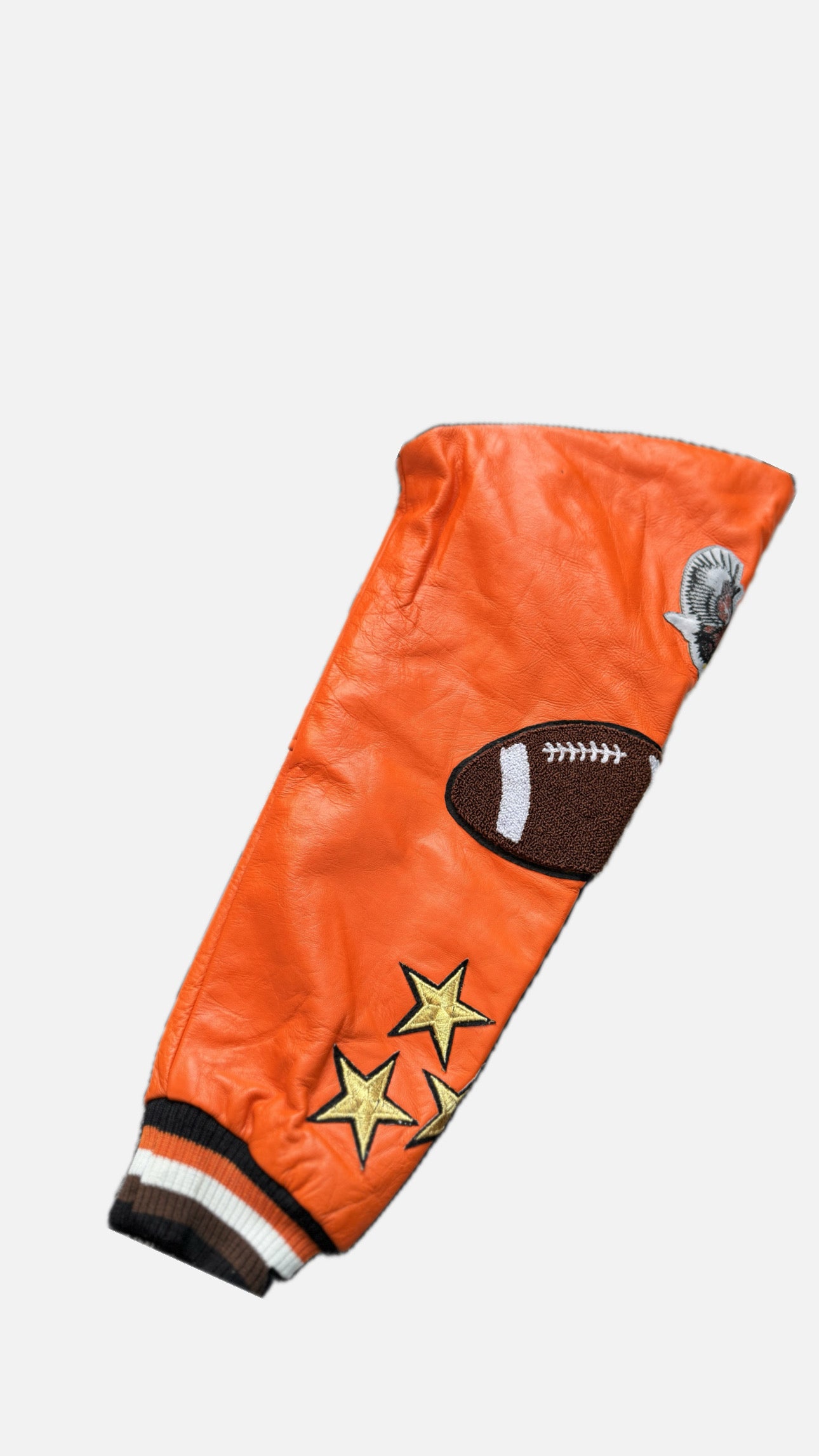 Black/Burnt Orange Varsity Jacket