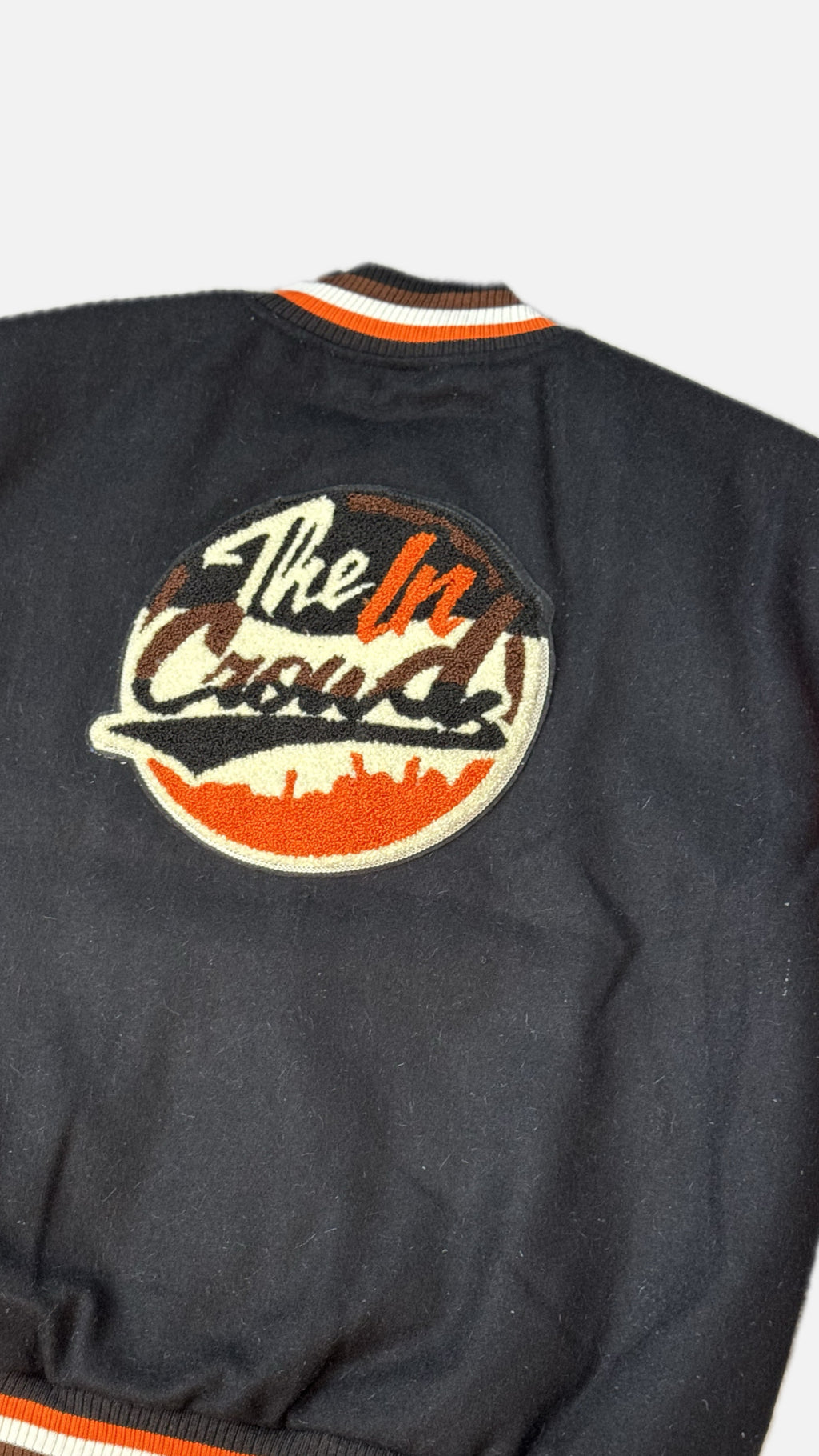 Black/Burnt Orange Varsity Jacket