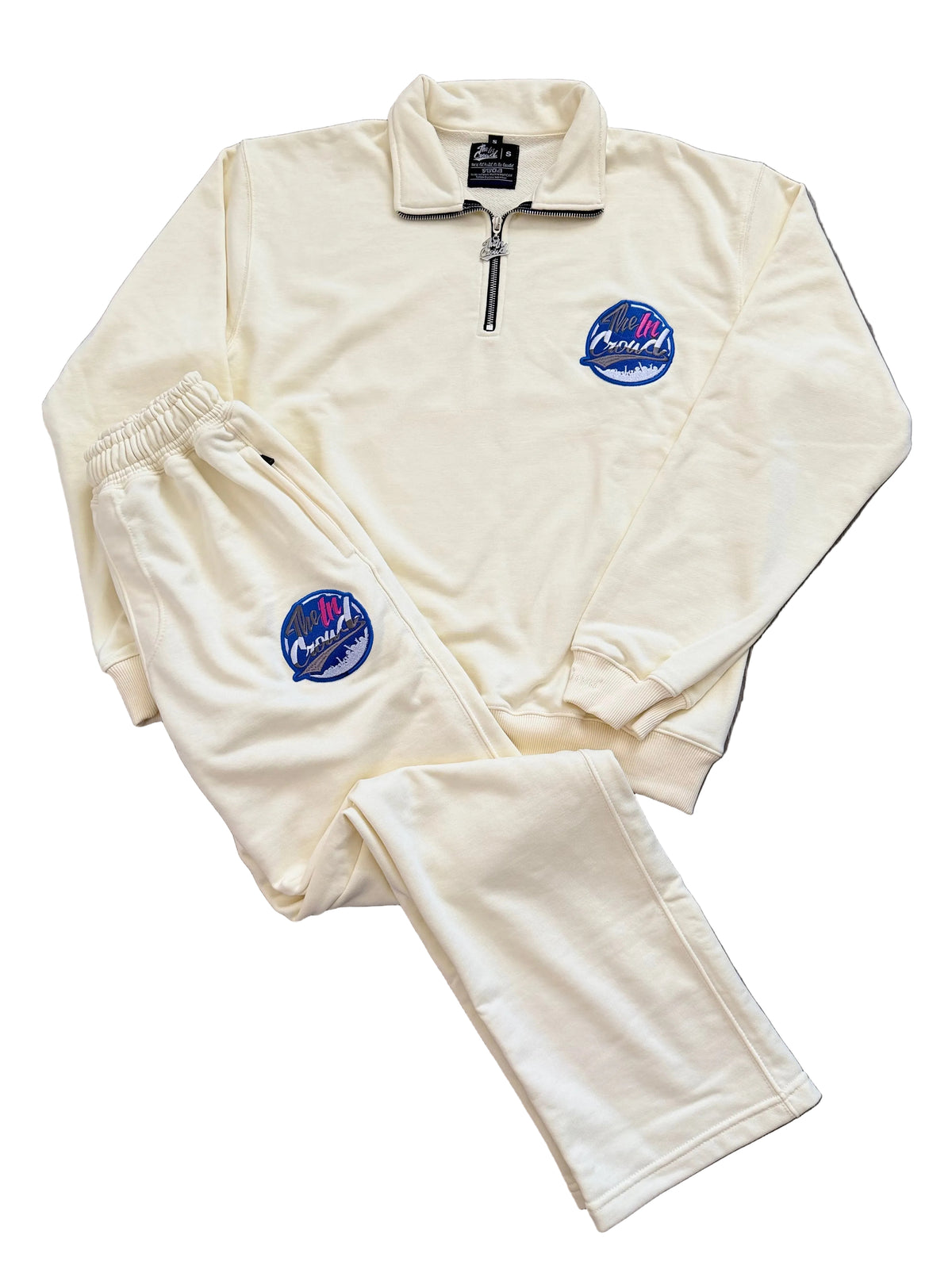 Butter Cream Quarter Zip Sweatsuit
