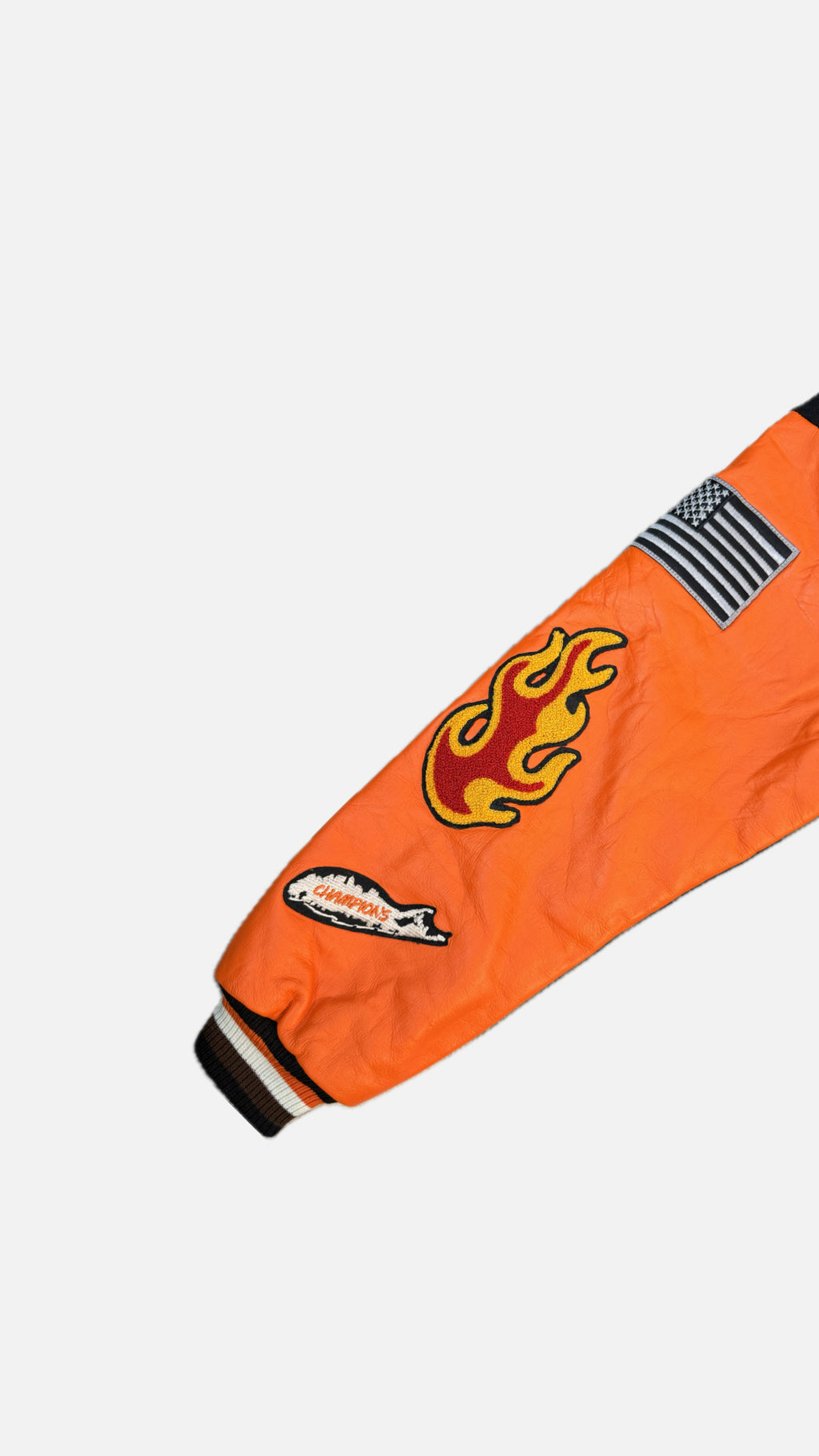 Black/Burnt Orange Varsity Jacket