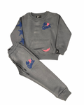 Kid’s Cool Grey Puff Print Sweatsuit