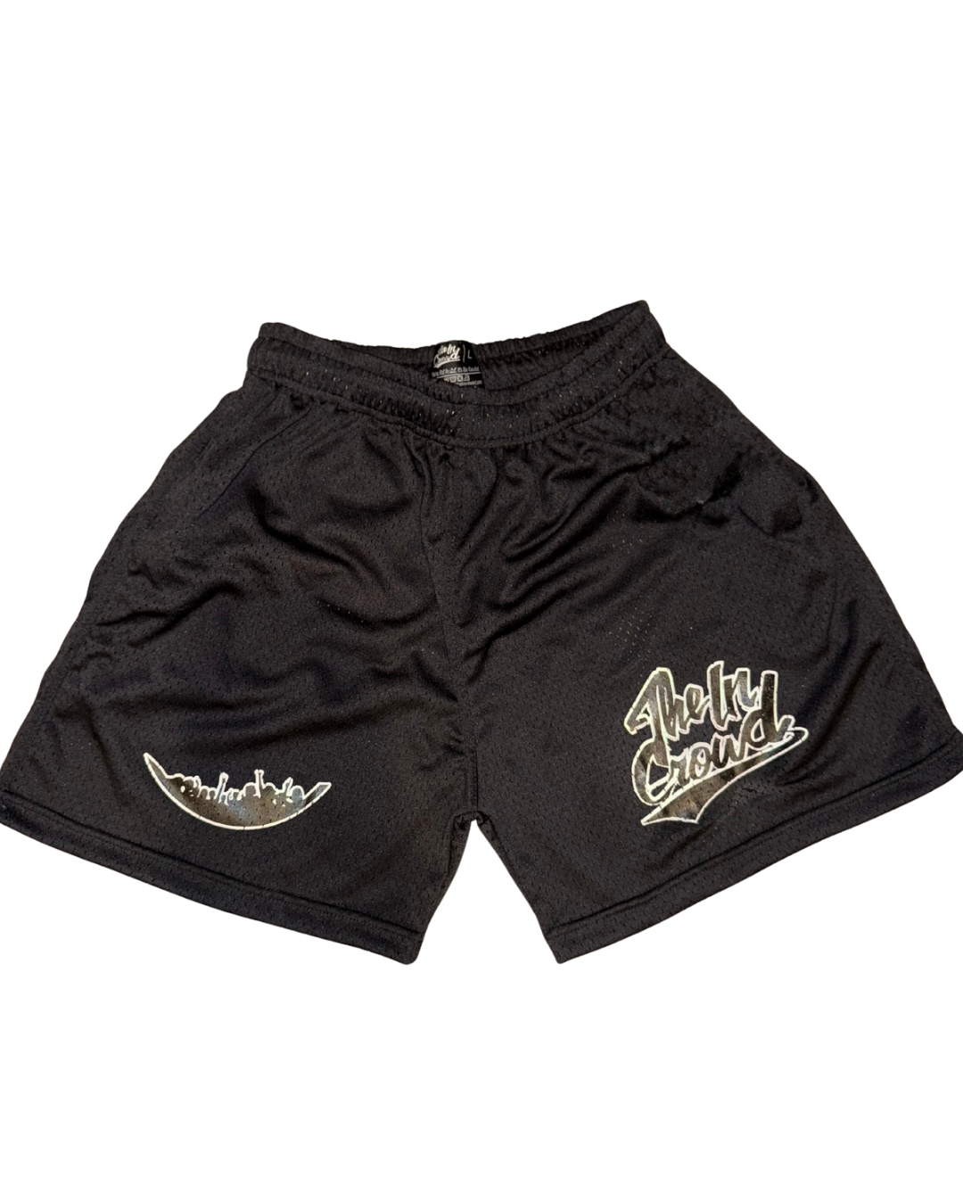 The In Crowd Mesh Shorts – Black w/ White Logo