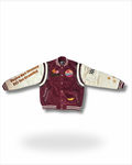 Burgundy Suede Varsity Jacket