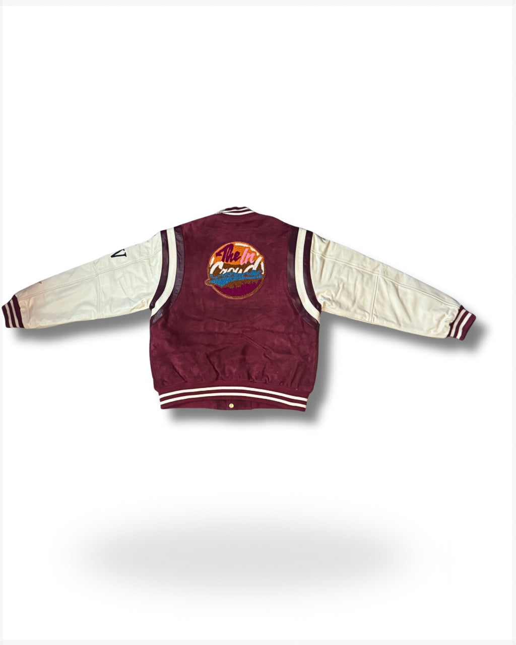 Burgundy Suede Varsity Jacket