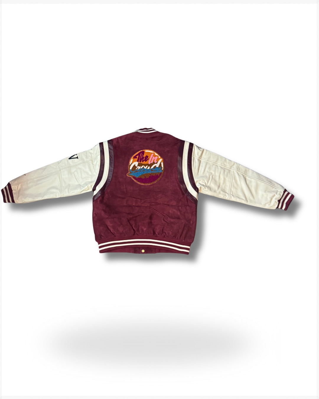Burgundy Suede Varsity Jacket