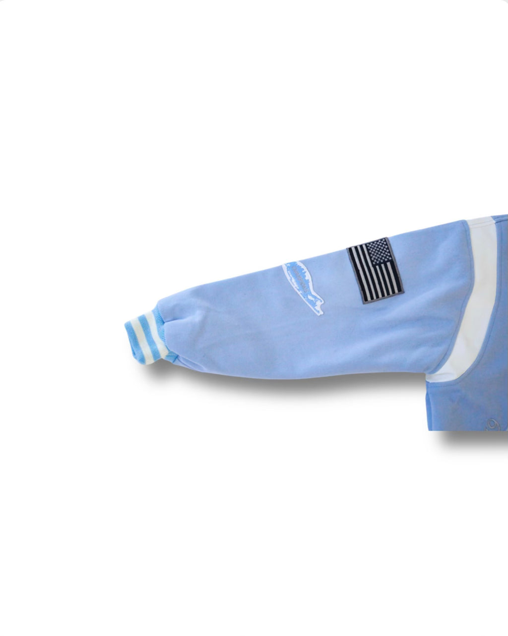 Powder Blue Kids Varsity Jacket