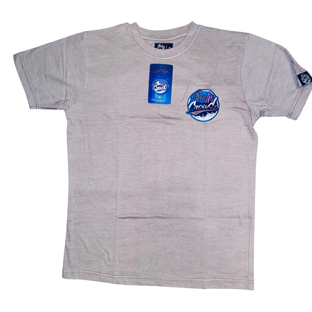 Grey “Classic Stitched Logo ” T shirt