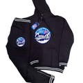 The In Crowd’s Black Chenille Logo Sweatsuit