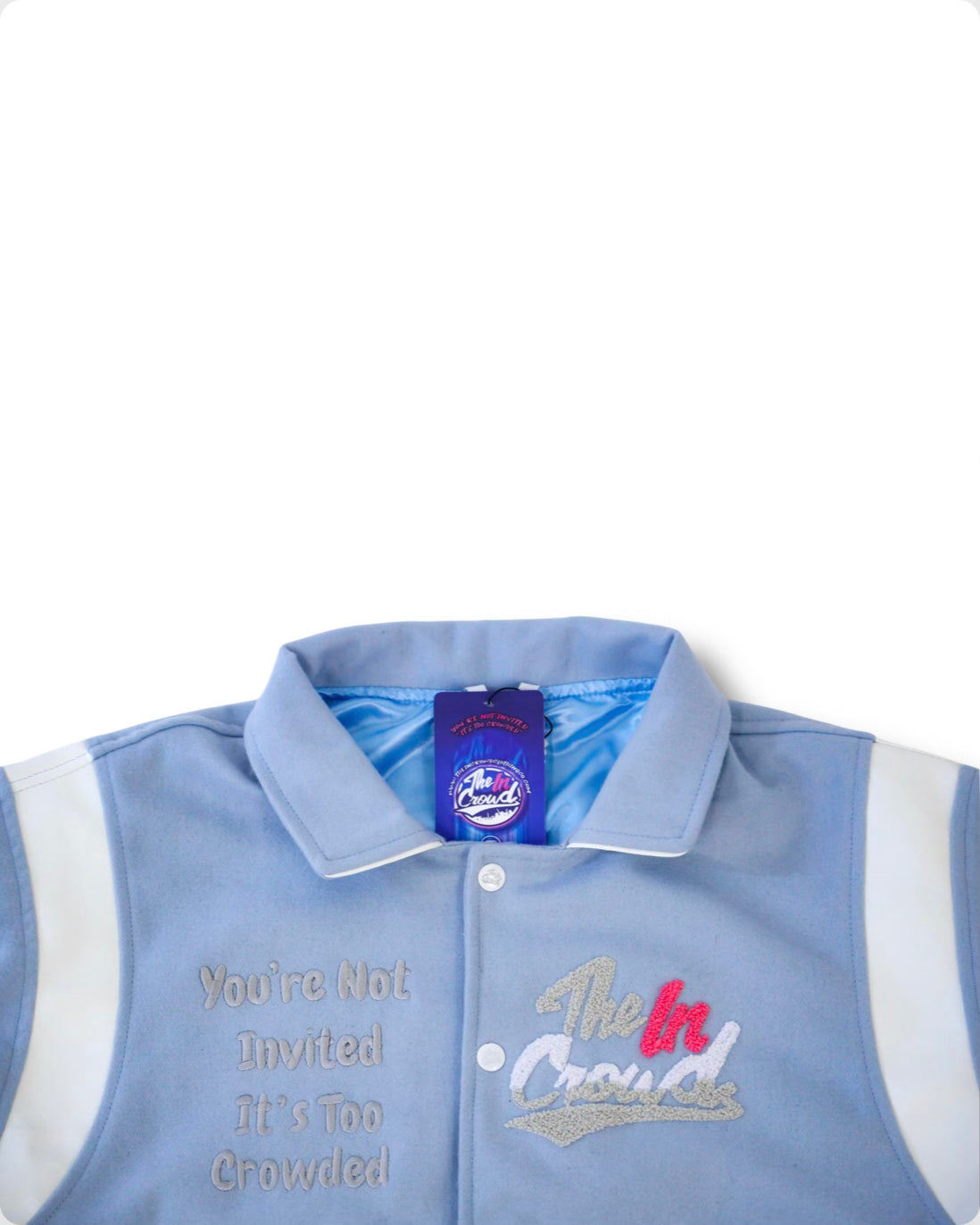 Men’s powder blue varsity Jacket