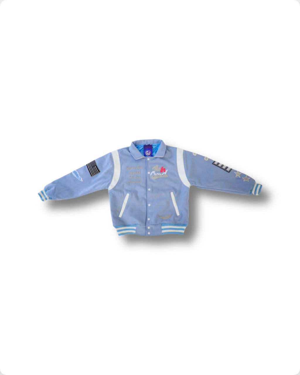 Men’s powder blue varsity Jacket