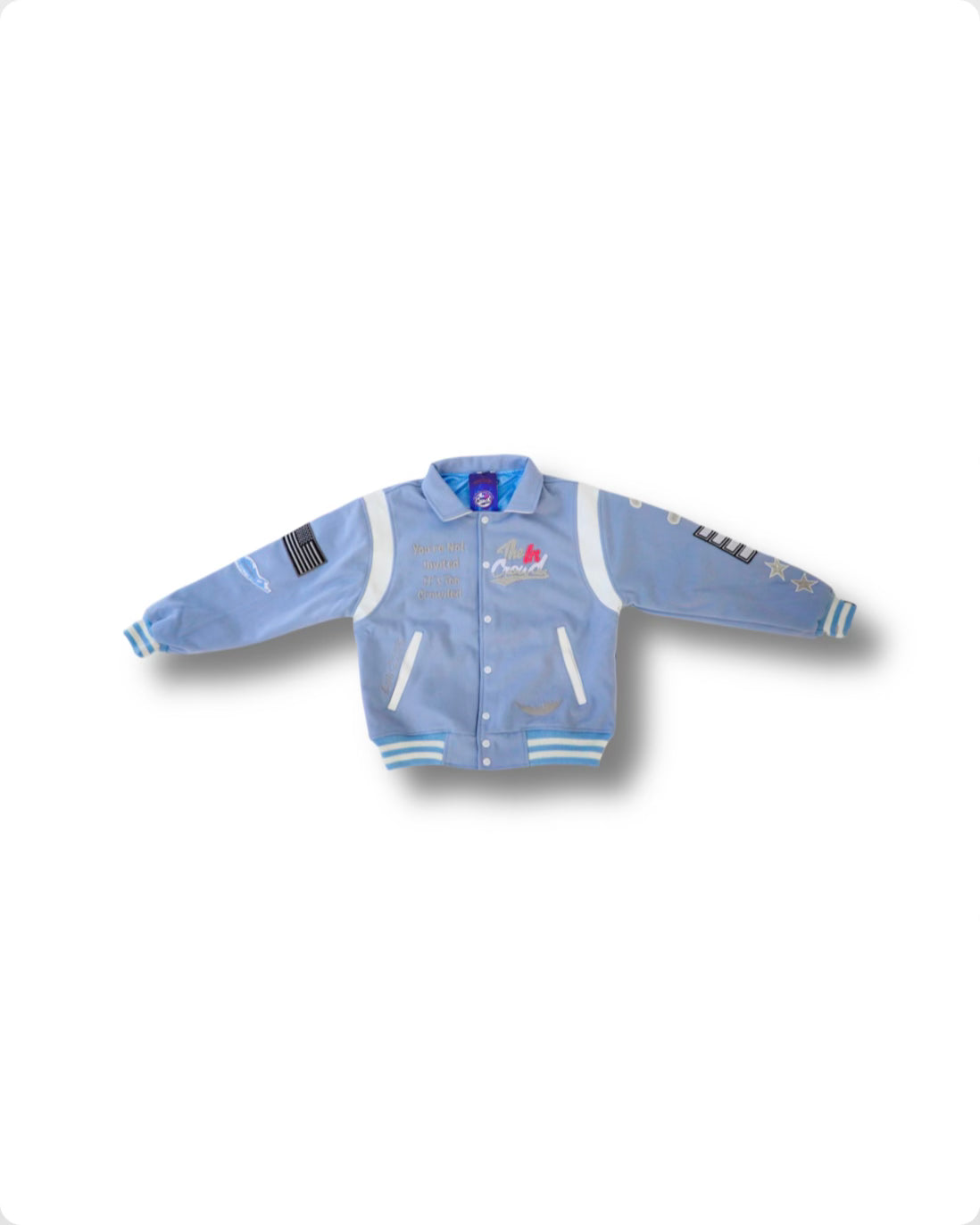 Men’s powder blue varsity Jacket