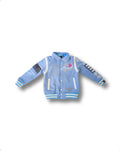 Powder Blue Kids Varsity Jacket