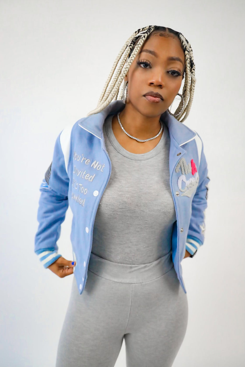 Women’s Powder Blue Varsity Jacket