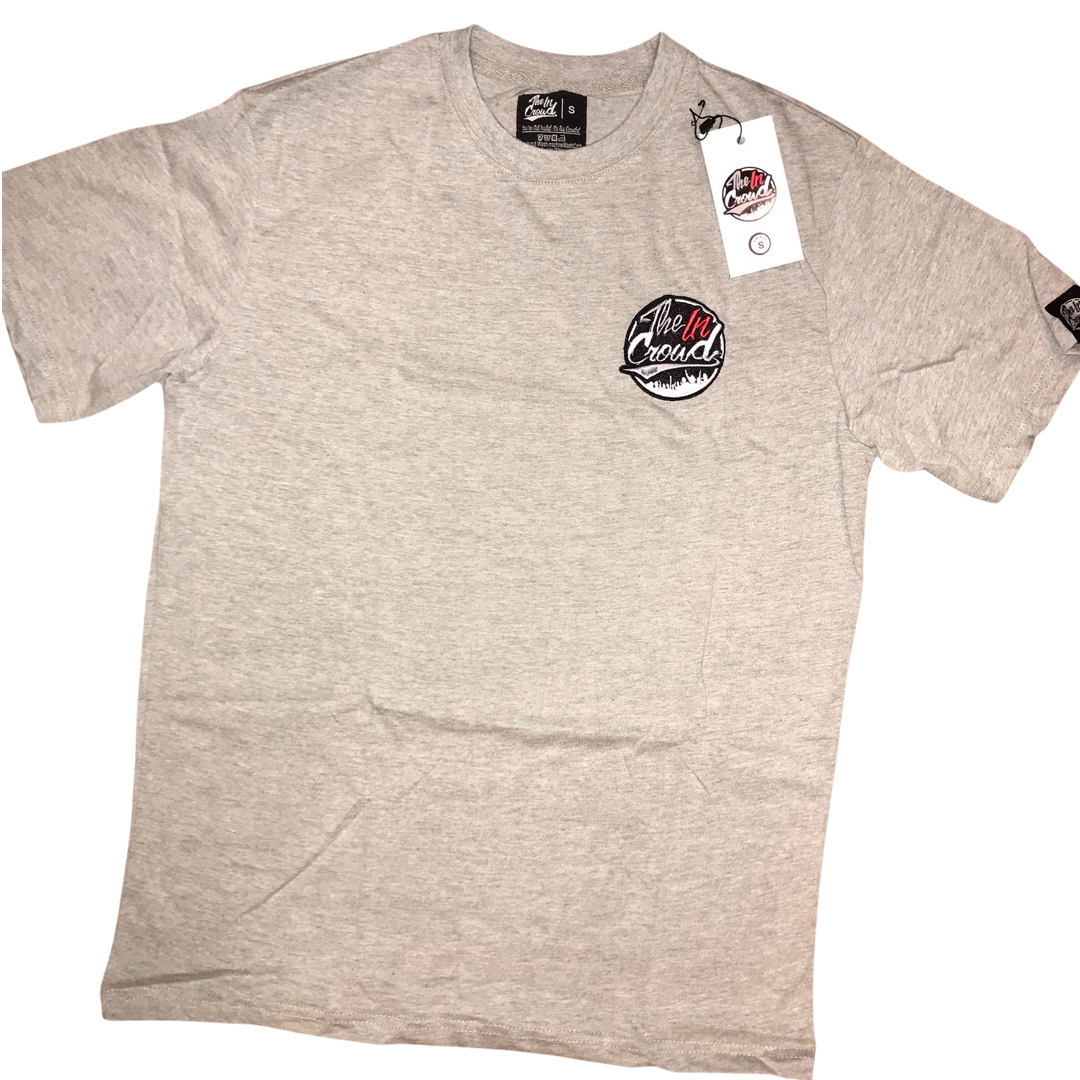Grey stitched Logo T-shirt